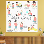 Premium Wrapped Canvas (Glanz) Leinwanddruck (Insitu (Wohnzimmer))