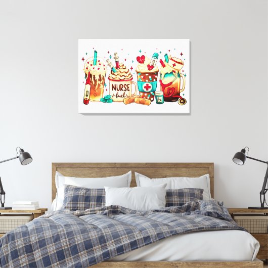 Premium Wrapped Canvas (Glanz) Leinwanddruck (Insitu (Schlafzimmer))