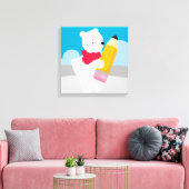 Premium Wrapped Canvas (Glanz) Leinwanddruck (Insitu (Wohnzimmer))