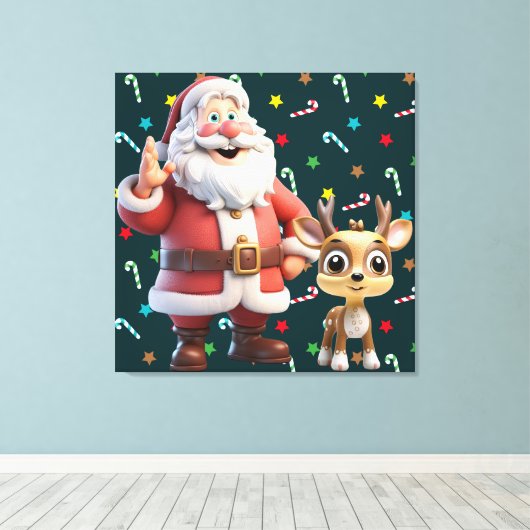 Premium Wrapped Canvas (Glanz) Leinwanddruck (Insitu (Holzboden))