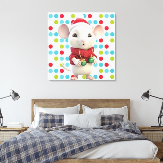 Premium Wrapped Canvas (Glanz) Leinwanddruck (Insitu (Schlafzimmer))