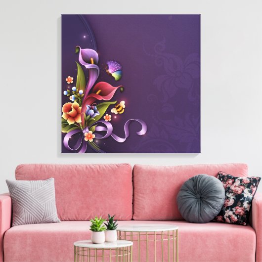 Premium Wrapped Canvas (Glanz) Leinwanddruck (Insitu (Wohnzimmer))