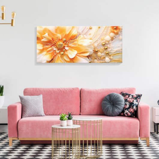 Premium Wrapped Canvas (Glanz) Leinwanddruck (Insitu (Wohnzimmer))