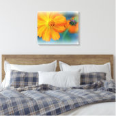 Premium Wrapped Canvas (Gloss) Blume Leinwanddruck (Insitu (Schlafzimmer))