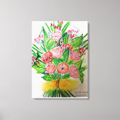 Premium Wrapped Canvas (Gloss) Gerberas Leinwanddruck (Vorderseite)