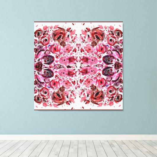 Premium Wrapped Canvas (Gloss) Passion Red Leinwanddruck (Insitu (Holzboden))