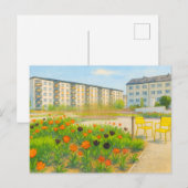 Premnitz Tulpen Saison aquarell havelland Feiertagspostkarte (Vorne/Hinten)