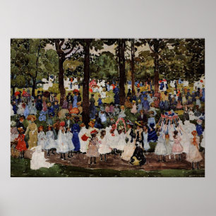 Prendergast - Erster Mai, Central Park Poster