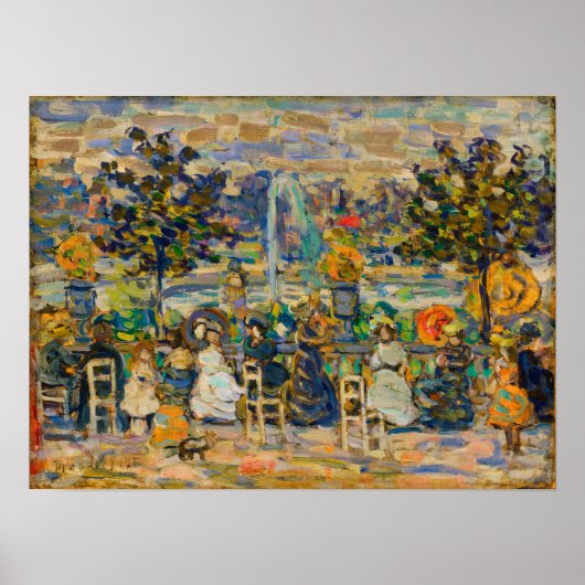 Prendergast - Im Garten von Luxemburg Poster (Vorne)