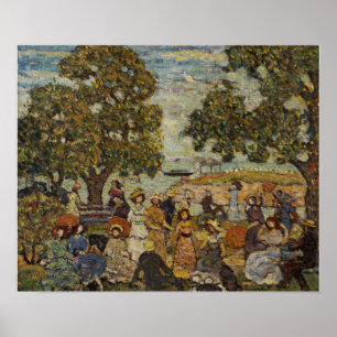 Prendergast - Landschaft mit Figuren Poster