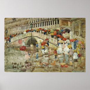Prendergast - Regenschirme im Regen Poster
