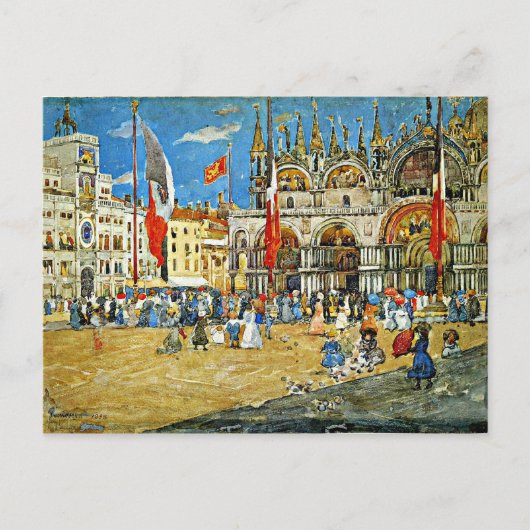 Prendergast: San Marco, Venedig City Postkarte (Vorderseite)