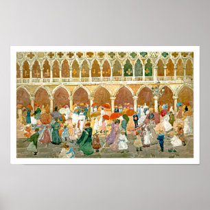 Prendergast: Sonnenlicht am Markusplatz Poster