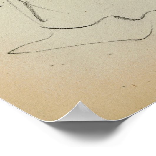 Prendergast - Stehende Frau in Profil Poster (Ecke)