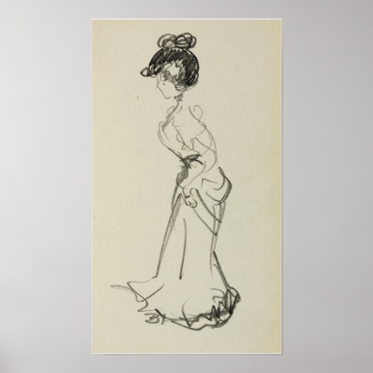 Prendergast - Stehende Frau Poster (Vorne)