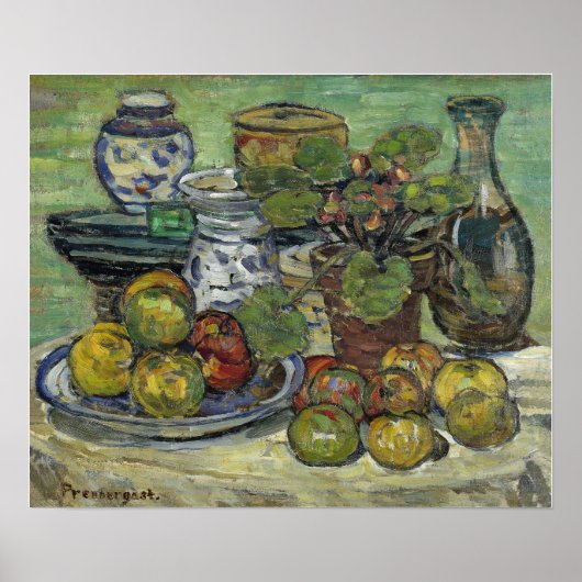 Prendergast - Stillleben mit Äpfeln Poster (Vorne)