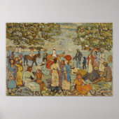 Prendergast - Strandlandschaft mit Eseln (oder Mau Poster (Vorne)