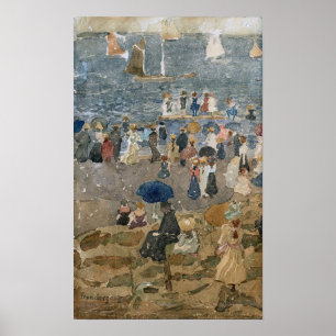 Prendergast - Strandszene Nordküste, Normandie Poster