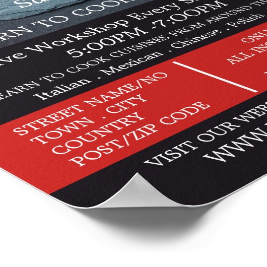 Prep Kitchen & Knife, Kochkurse Werbung Poster (Ecke)