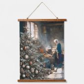 PREPARING FOR CHRISTMAS DINNER WANDTEPPICH MIT HOLZRAHMEN (Vorderseite)