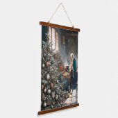 PREPARING FOR CHRISTMAS DINNER WANDTEPPICH MIT HOLZRAHMEN (Gewinkelt)