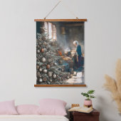 PREPARING FOR CHRISTMAS DINNER WANDTEPPICH MIT HOLZRAHMEN (Schlafzimmer)