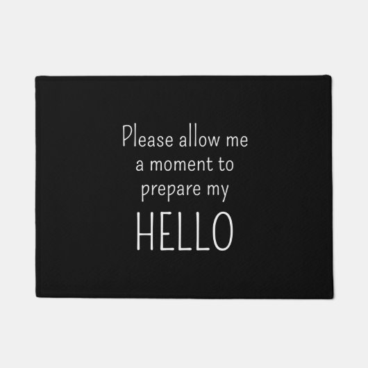 Preparing my hello Funny Introvert  Fußmatte (Vorderseite)