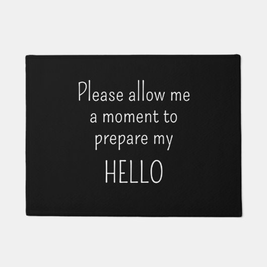 Preparing my hello Funny Introvert  Fußmatte (Vorderseite)