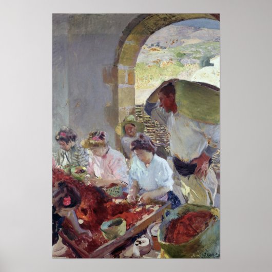 Preparing the Dry Grapes, 1890 Poster (Vorne)