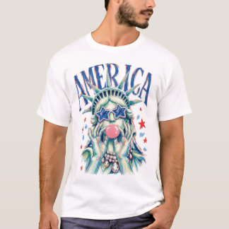 Prepper-Pinselstrich-Statue der Freiheit beim Blas T-Shirt