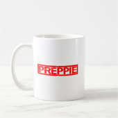 Preppie-Briefmarke Kaffeetasse (Links)