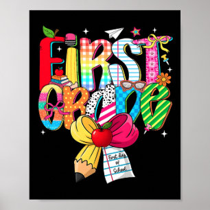 Preppy 1. Klasse Dream Team Zurück zur Schule Lehr Poster