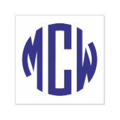 Preppy 3 Initial Circle Monogram Permastempel (Design)