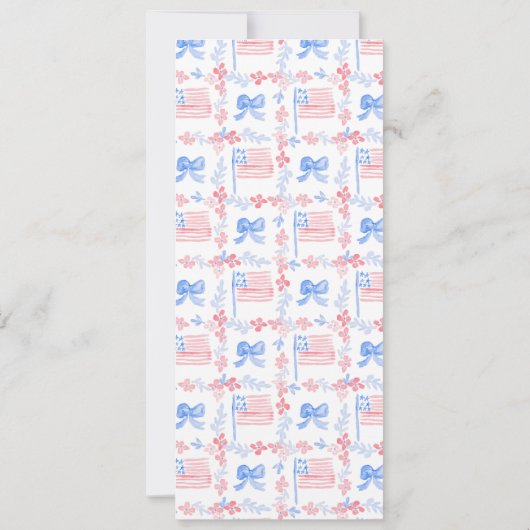 Preppy 4. Juli Party Einladung (Rückseite)