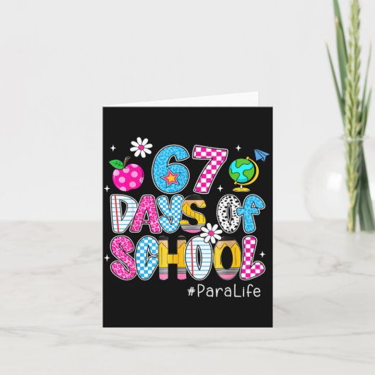 Preppy 67 Days Of School Six Seven 67 Meme Para Li Karte (Vorderseite)