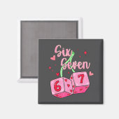 Preppy 67 Valentine Six Seven Dice 6 7 Men Women K Magnet (Vorderseite/Rückseite)