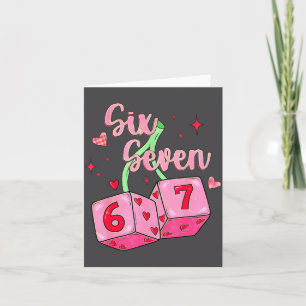 Preppy 67 Valentinstag Six Seven Würfel 6 7 Männer Karte