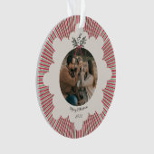 Preppy Acrylic Christmas Ornament with Photo  (Vorderseite)