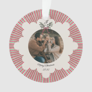 Preppy-Acrylnachtschmuck mit Foto Ornament