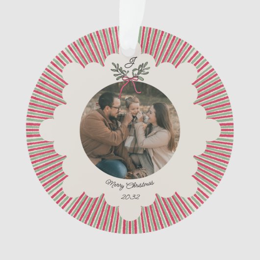 Preppy-Acrylnachtschmuck mit Foto Ornament (Vorderseite)