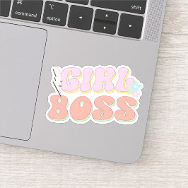 Preppy Aesthetic Girl Boss Aufkleber