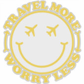 Preppy Aesthetic Travel Quote Aufkleber (Vorderseite)