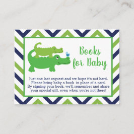Preppy Alligator Baby Showbuchkarten Begleitkarte