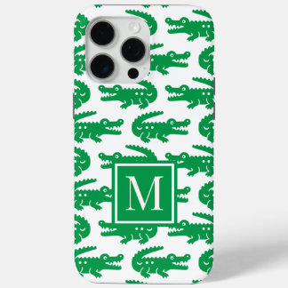 Preppy Alligator – Green & White Case-Mate iPhone Hülle