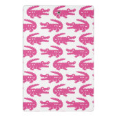 Preppy Alligator - Hot Pink & White Monogram Mini Klemmbrett (Rückseite)