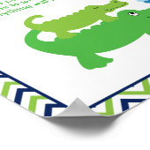 Preppy Alligator Kinderdusche Windeln Gedanken Spi Poster (Ecke)