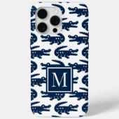 Preppy Alligator – Navy & White Case-Mate iPhone Hülle (Rückseite)