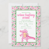 Preppy Alligator Weinverkostung Einladung (Vorderseite)