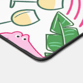 Preppy Alligator Wine Pink Green Schreibtischunterlage (Ecke)