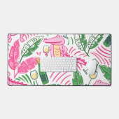 Preppy Alligator Wine Pink Green Schreibtischunterlage (Tastatur & Maus)